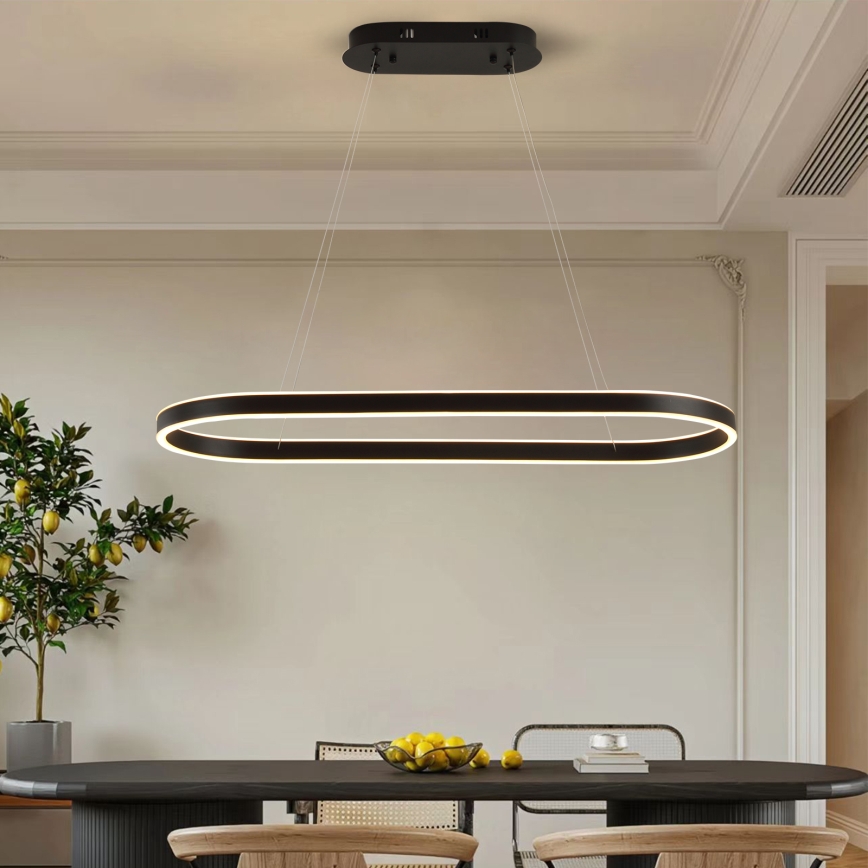 Brilagi - Lampada a sospensione LED su cavo PONDIE LED/43W/230V 80x30 cm nero