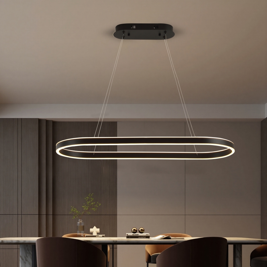 Brilagi - Lampada a sospensione LED su cavo PONDIE LED/43W/230V 80x30 cm nero