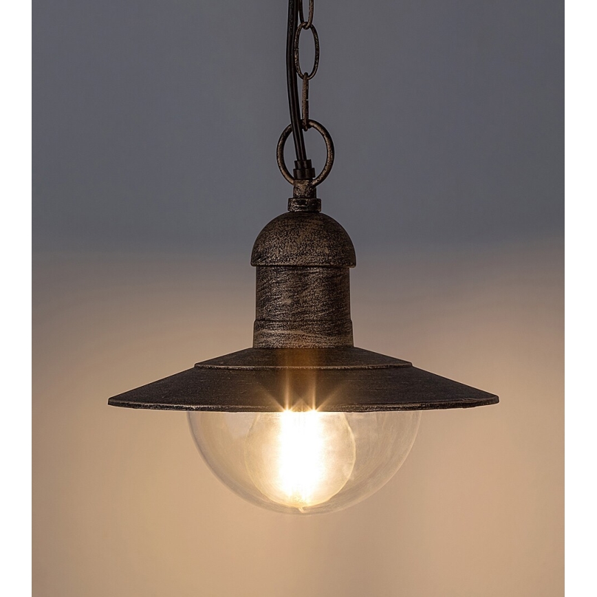 Brilagi - Lampada a sospensione per esterni MOLDE 1xE27/60W IP44 bronzo/patina