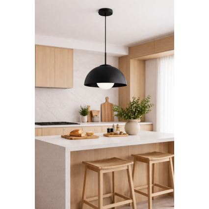 BRILAGI - Lampada a sospensione su cavo COSMO 1xE27/60W/230V Ø 30 cm nera