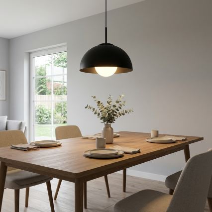 BRILAGI - Lampada a sospensione su cavo COSMO 1xE27/60W/230V Ø 30 cm nera