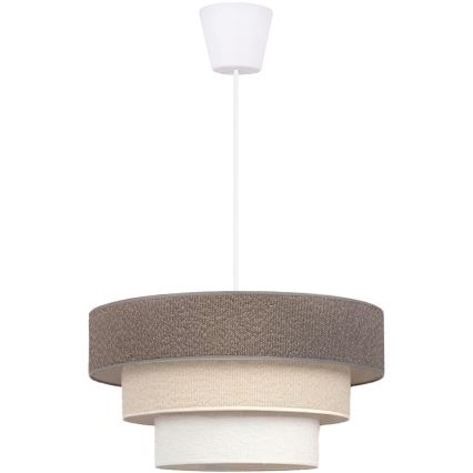 Brilagi - Lampada a sospensione su cavo LUNETA 1xE27/60W/230V Ø 40 cm grigio/crema/bianco