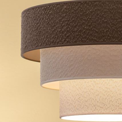 Brilagi - Lampada a sospensione su cavo LUNETA 1xE27/60W/230V Ø 40 cm grigio/crema/bianco