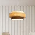 Brilagi - Lampada a sospensione su cavo RESNA 1xE27/60W/230V Ø 40 cm beige/nero