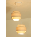 Brilagi - Lampada a sospensione su cavo RESNA 2xE27/60W/230V Ø 30 cm beige