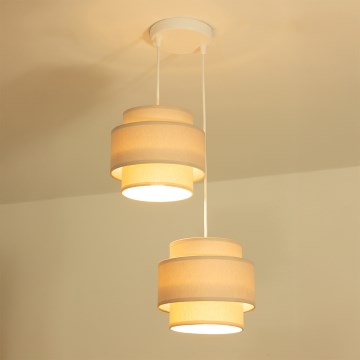 Brilagi - Lampada a sospensione su cavo RESNA 2xE27/60W/230V Ø 30 cm beige