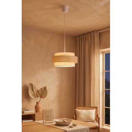 Brilagi - Lampada a sospensione su cavo SPACE 1xE27/60W/230V Ø 40 cm beige/crema