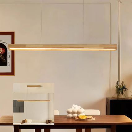 Brilagi - Lampada a sospensione su cavo UMEA WOOD LED/30W/230V 120 cm in legno