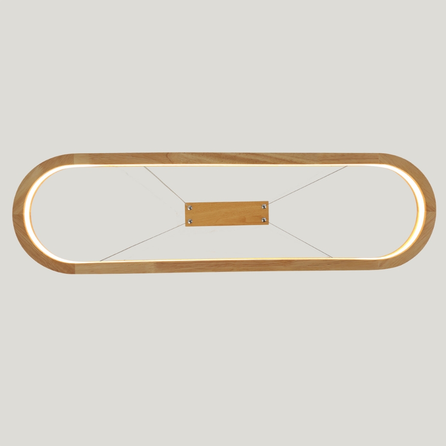 Brilagi - Lampada a sospensione su cavo UMEA WOOD LED/30W/230V 70x20 cm legno