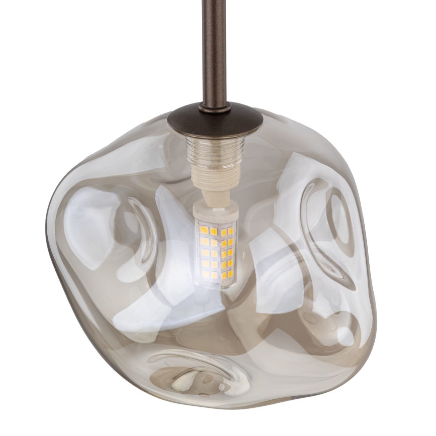 Brilagi - Lampada a sospensione su cavo VULCANO 1xG9/8W/230V bronzo/beige fumé