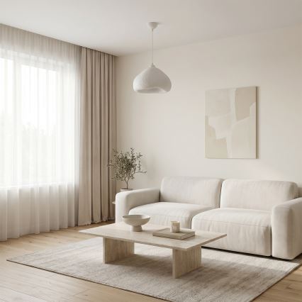 Brilagi - Lampada a sospensione su cavo WABI SABI 1xE27/40W/230V diam. 32 cm bianca