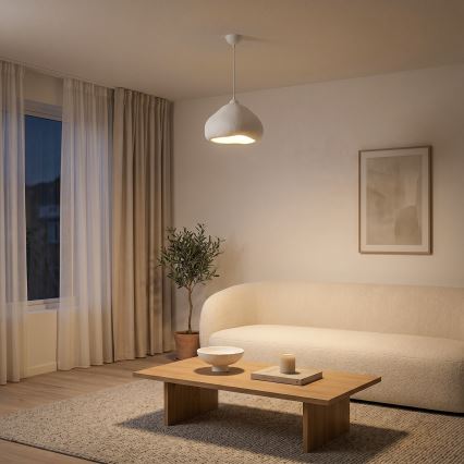 Brilagi - Lampada a sospensione su cavo WABI SABI 1xE27/40W/230V diam. 32 cm bianca