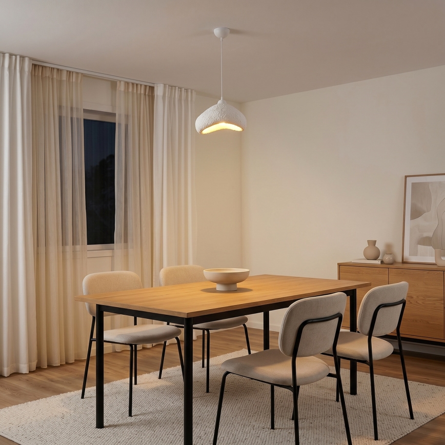 Brilagi - Lampada a sospensione su cavo WABI SABI 1xE27/40W/230V Ø 30 cm bianca