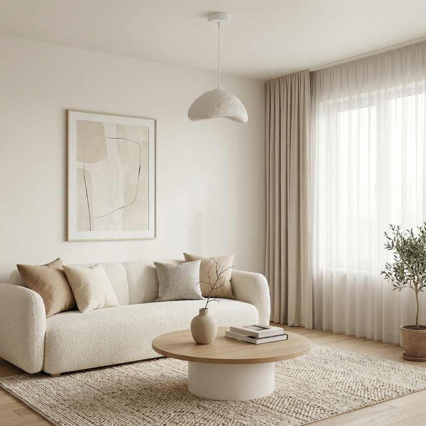 BRILAGI - Lampada a sospensione WABI SABI con cavo 1xE27/40W/230V Ø 33 cm bianco
