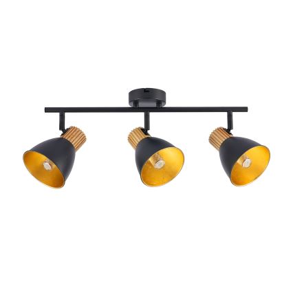 Brilagi - Lampada a spot ODENSE 3xE14/10W/230V legno/nero