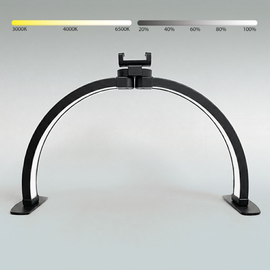 Brilagi - Lampada da tavolo ad arco dimmerabile a LED RADIO LED/25W/24/230V 3000/4000/6500K nera