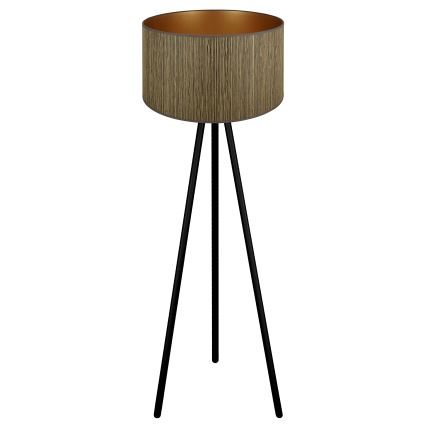 Brilagi - Lampada con piedistallo BOSTON ROLLER 1xE27/15W/230V paglia marrone/oro
