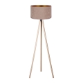 Brilagi - Lampada con piedistallo VELVET 1xE27/60W/230V beige
