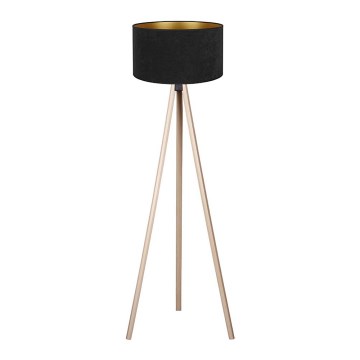 Brilagi - Lampada con piedistallo VELVET 1xE27/60W/230V beige/nero