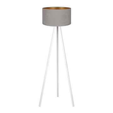 Brilagi - Lampada con piedistallo VELVET 1xE27/60W/230V bianco/grigio