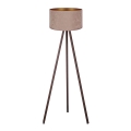 Brilagi - Lampada con piedistallo VELVET 1xE27/60W/230V marrone/beige