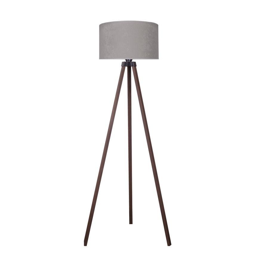 Brilagi - Lampada con piedistallo VELVET 1xE27/60W/230V marrone/grigio