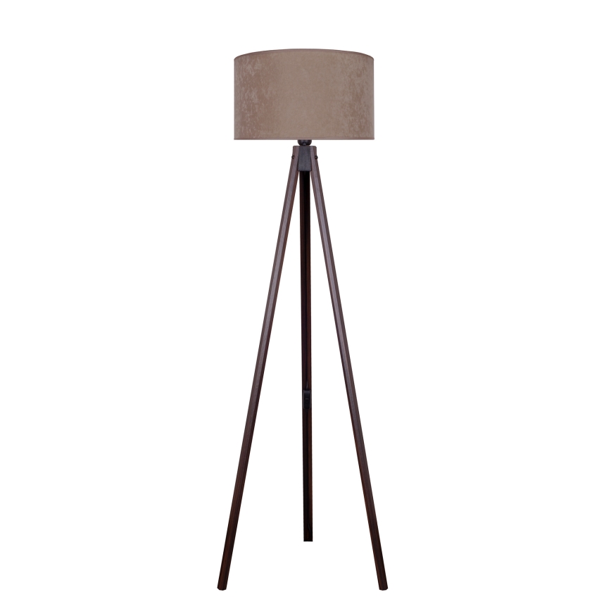 Brilagi - Lampada con piedistallo VELVET 1xE27/60W/230V wenge/beige