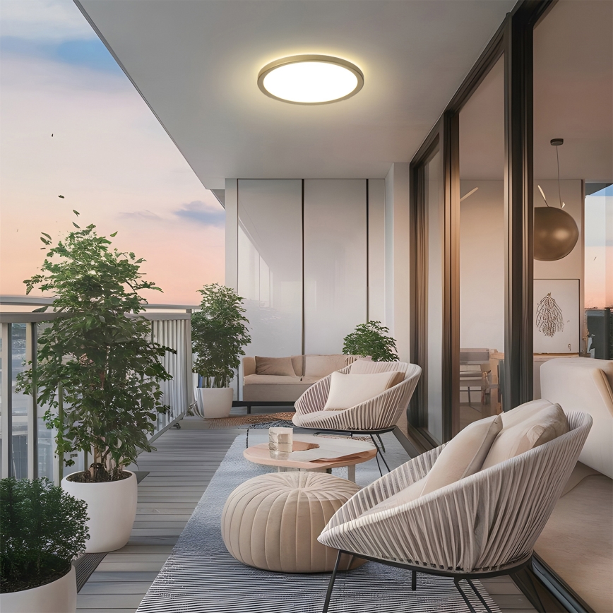 Brilagi - Plafoniera per bagno LED ULTRA SLIM 18W/230V Ø 30 cm dorata IP54