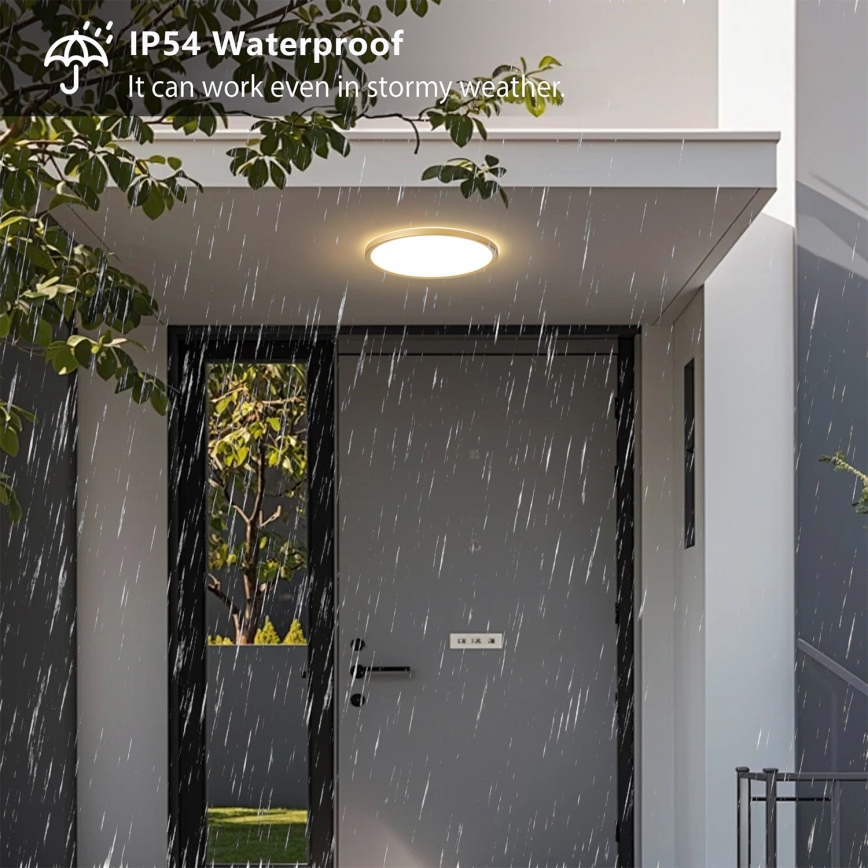 Brilagi - Plafoniera per bagno LED ULTRA SLIM 18W/230V Ø 30 cm dorata IP54