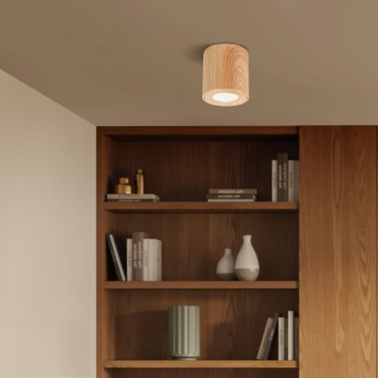 Brilagi - Lampada da bagno LED RGBW dimmerabile MIA 1xGU10/4,8W/230V 3000K 84x80 mm finitura rovere IP44 + telecomando