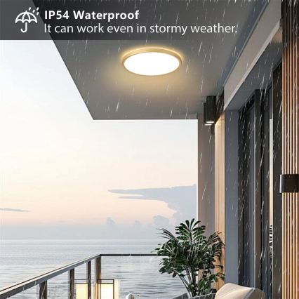 Brilagi - Plafoniera da bagno LED ULTRA SLIM LED/24W/230V Ø 42 cm oro IP54