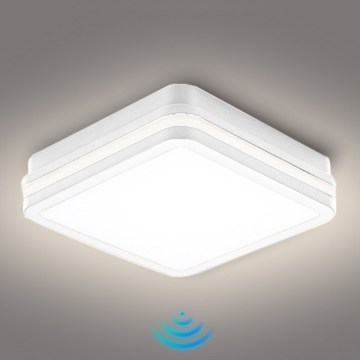 Brilagi - lampada da esterno con sensore BENE LED/18W/230V 22x22 cm bianca IP54