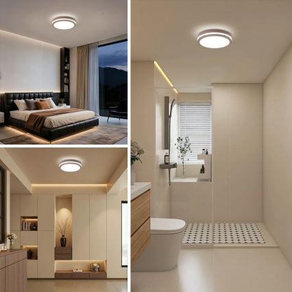 Brilagi - Lampada da esterno LED con sensore BENE LED/24W/230V Ø 26 cm marrone IP54