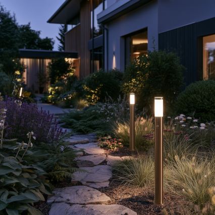 BRILAGI - Lampada da esterno con sensore di movimento ELIA 1xE27/20W/230V IP44 100 cm cromo opaco