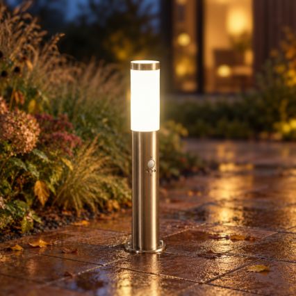 BRILAGI - Lampada da esterno con sensore di movimento ELIA 1xE27/20W/230V IP44 50 cm cromo opaco