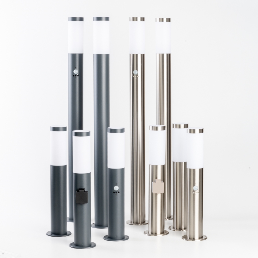 BRILAGI - Lampada da esterno con sensore di movimento ELIA 1xE27/20W/230V IP44 50 cm cromo opaco