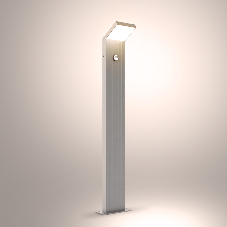 Brilagi - Lampada da esterno con sensore LED RIANO, 8W/230V, argento