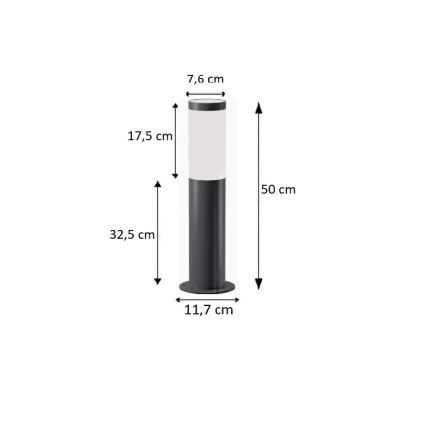 BRILAGI - Lampada da esterno ELIA 1xE27/20W/230V IP44 50 cm antracite