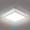 Brilagi - Lampada da esterno LED con sensore BENE LED/18W/230V 22x22 cm bianca IP54