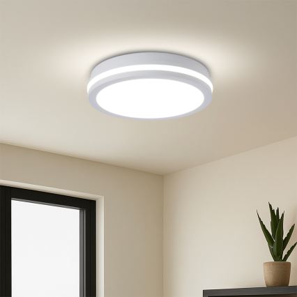 Brilagi - Plafoniera LED da esterno con sensore BENE LED/24W/230V Ø 26 cm bianca IP54