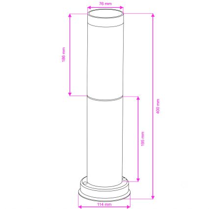 Brilagi - Lampada da esterno NOVA 1xE27/15W/230V 40 cm IP44 antracite