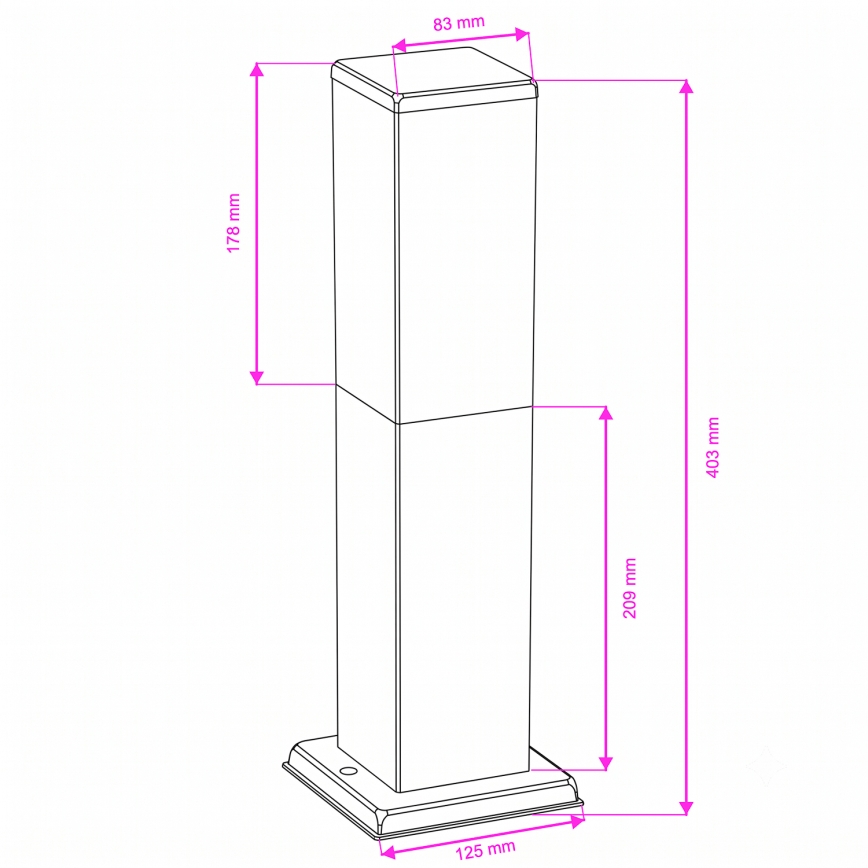 Brilagi - Lampada da esterno NOVA 1xE27/15W/230V 40 cm IP44 antracite