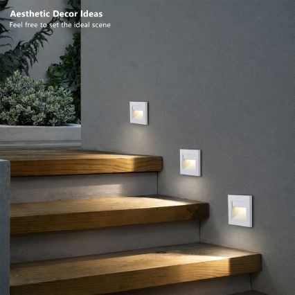 Brilagi - Lampada da gradino LED STEP LIGHT LED/1,5W/230V IP44 bianca