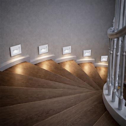 Brilagi - Lampada da gradino LED STEP LIGHT LED/1,5W/230V IP44 bianca