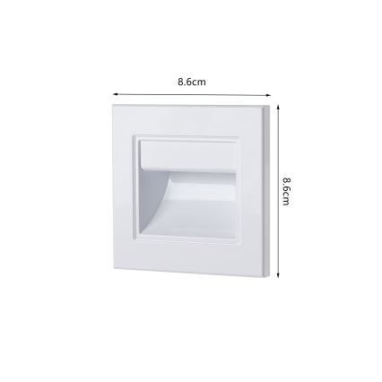 Brilagi - Lampada da gradino LED STEP LIGHT LED/1,5W/230V IP44 bianca