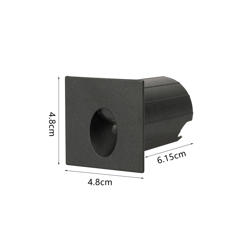 Brilagi - Lampada da incasso LED per esterni STAIRDOT LED/2W/230V, nero, IP65, quadrata