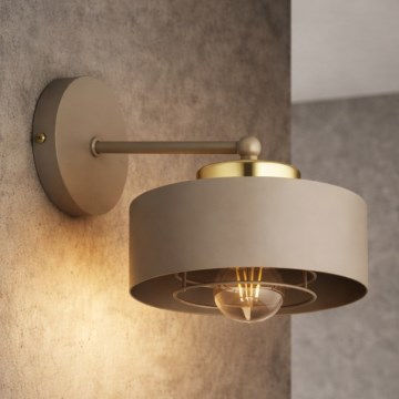 Brilagi - Lampada da parete 1xE27/60W/230V beige/oro