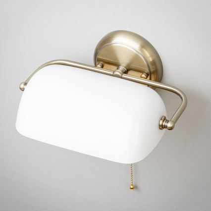 Brilagi - Lampada da parete BANK OFFICE 1xE27/60W/230V ottone/bianco
