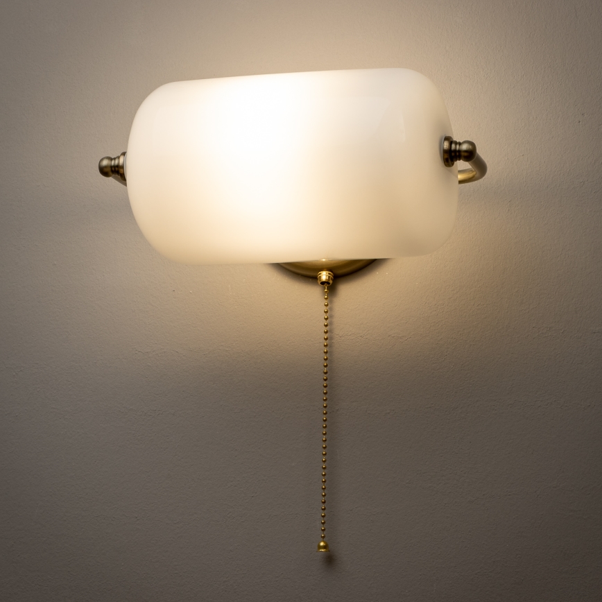 Brilagi - Lampada da parete BANK OFFICE 1xE27/60W/230V ottone/bianco