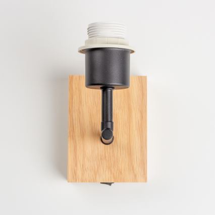 Brilagi - Lampada da parete per cameretta BOBO WOOD 1xE27/25W/230V rovere/nera/bianca/coniglietti